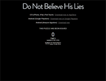 Tablet Screenshot of donotbelievehislies.com